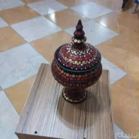 قندان سفال  قدیمی|کلکسیون اشیاء عتیقه|خرم‌آباد, |دیوار