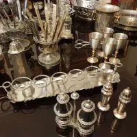 تعدادی ظروف سیلور پلیت و نوربلین انگلیسی آنتیک|ظروف سرو و پذیرایی|تهران, آسمان|دیوار