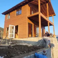 سازه چوبی ساختمان چوبی ویلای چوبی