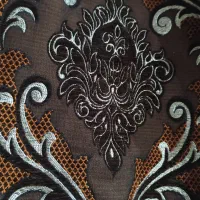 دوتا والان ضخیم خارجی مخمل قهوه ای کناره جدید|پرده، رانر، رومیزی|تهران, دهکده المپیک|دیوار