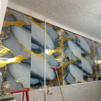 نصب ماربل شیت ترمووال زیر سازی کاغذ  نقاشی