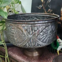 ظرف مسی آنتیک گلدان مسی کاسه مسی عتیقه