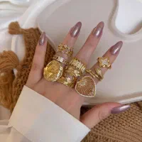 کالکشن انگشتر طرح طلا، خوشگل و لاکچری