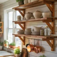 انواع شلف و دیوارکوب چوبی|کتابخانه، شلف، قفسههای دیواری|ری, شهرک نظامی|دیوار