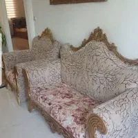 مبلمان سلطنتی ۷ نفره با جلومبلی و دوعددعسلی|مبلمان خانگی و میز عسلی|سنندج, |دیوار