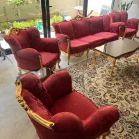 مبل ۹ نفره باروک روکش طلا