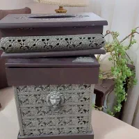 ست دستمال و سطل چوبی|صنایع دستی و سایر لوازم تزئینی|تهران, علایین|دیوار