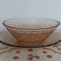 کاسه بشقاب کریستال قدیمی آنتیک
