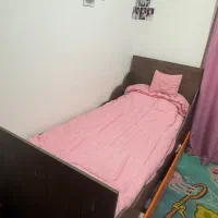 تخت یکنفره نوجوان با کشوی بزرگ چرخدا|تخت و سرویس خواب|گرگان, |دیوار