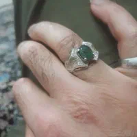 انگشتر زمرد رکاب خالی سنگ|جواهرات|قم, شاه ابراهیم|دیوار
