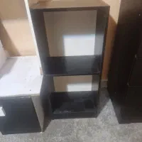 شلف دو طبقه مشکی سالم