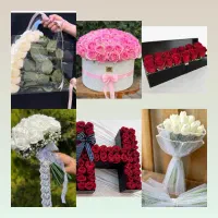 دسته گل روبانی|گل مصنوعی|دورود, |دیوار