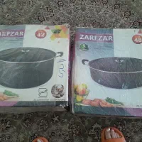 قابلمه و ماهیتابه نو ظرف زر