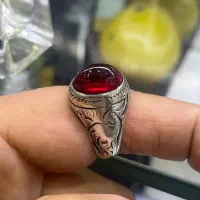 انگشتر نقره یاقوت