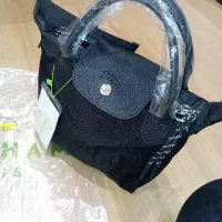 کیف لانگ چامپ مشکی و کرم اصلی سایز کوچک و متوسط