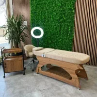 تخت تتو / مژه / اپلاسیون / ماساژ / تاشو فلزی چوبی
