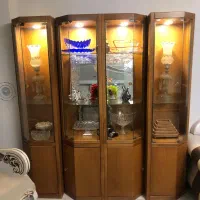 دکور ۴ تکه تمام چوب ایتالیایی|بوفه، ویترین، کنسول|کرج, فاز ۴ مهرشهر|دیوار