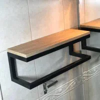 شلف و رگال دیواری چوب و فلز ضخیم