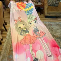 پرده حریر و پنل عروسکی