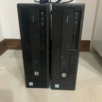 دو عدد مینی کیس HP با دو عدد مانیتور HP 24 اینچ