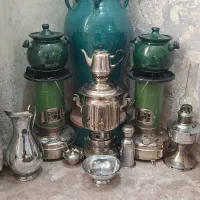 انتیک عتیقه قدیمی سرویس نفتی عالی نسب همه برنجی