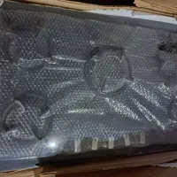 گاز رومیزی صفحه ای تمام شیشه 5 شعله فندک دار