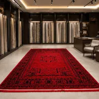 فرش زمینه قرمز سنتی