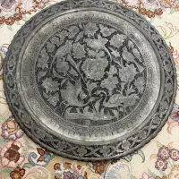 سینی گل و مرغ مسی