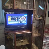 بوفه چوبی قهوه ای متالیک