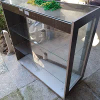 میز پیشخوان مغازه شیشه ای ام دی اف