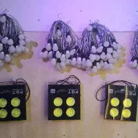 ریسه سفید و پرژکتور|ریسه و چراغ تزئینی|بروجرد, |دیوار