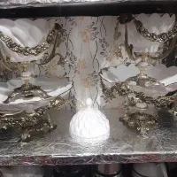 ست چهار تایی پایه برنز اصل نو|ظروف سرو و پذیرایی|مشگین شهر, |دیوار