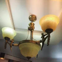 لوستر برنجی ۳ شاخه