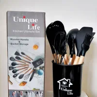 سرویس کفگیر ملاقه سیلیکونی 12 تکه|ظروف پخت‌وپز|بروجن, |دیوار