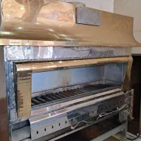 کباب پز چدنی طرح شومینه طلایی