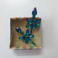 گوشواره مجلسی نگین‌دار (کاملاً نو)|جواهرات|اصفهان, ملک‌شهر|دیوار