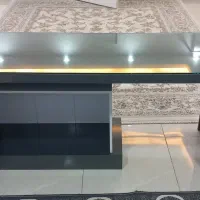 میز  غذا خوری ترکیب سفید و طوسی