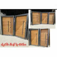 درب کیفیت  بالا یراق نقراه ای ورق125باغ|مصالح و تجهیزات ساختمان|آبیک, |دیوار