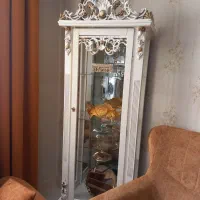 بوفه چوبی سفید طلایی