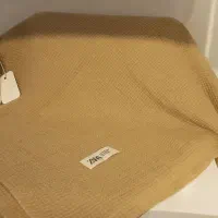 شال بافت ساده و لب ریش  bershka