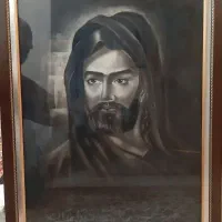 تابلو سیاه قلم کار دست