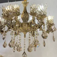 لوستر شش خانه برنز