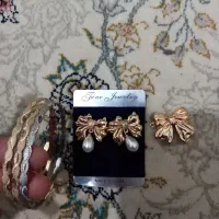 گوشوار و پلاک ست پروانه