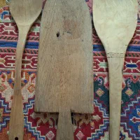 ست کفگیر سینی قاشق چوبی