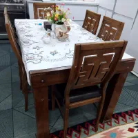 نهار خوری چوبی درجه یک 6نفره