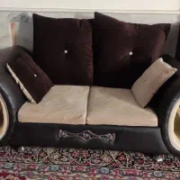 مبل چرم دو رنگ|مبلمان خانگی و میز عسلی|رفسنجان, |دیوار