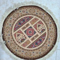 گلیم فرش گرد شاهسون ستاره کویر یزد|گلیم، جاجیم، گبه|رشت, علی آباد|دیوار