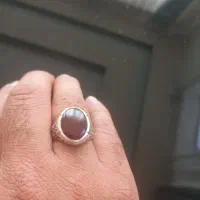 انگشتر عقیق یمنی سرخ کبدی