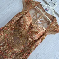 لباس شب یا مجلسی جنس حریر دنباله دار|لباس|مشهد, همت آباد|دیوار