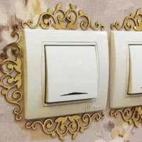 استیکر کلید پریز برق تاج آینه ای تزیینی دکوراتیو